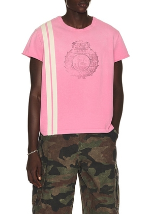 424 Capped Thermal Tee in Marshmallow - White. Size L (also in XL/1X, XXL/2X).
