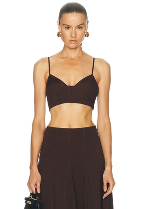 A.L.C. Joan Bra Top in Ganache - Brown. Size 2 (also in 0, 4, 6, 8).
