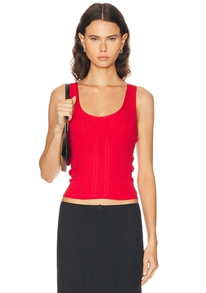 Cou Cou Intimates The Scoop Tank Top in Cherry Red - Red. Size XL (also in L).