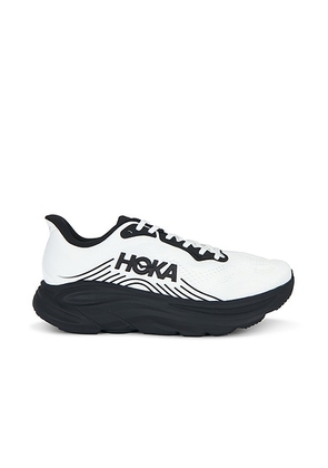 HOKA Clifton 11 Sneaker in White & Black - Black & White. Size 7.5 (also in 7, 9, 9.5, 10, 10.5, 11, 11.5, 12).