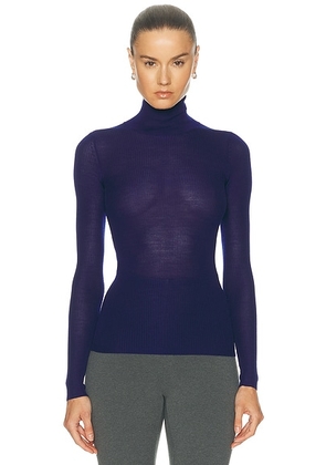 Jil Sander Turtleneck Sweater in High Tide - Blue. Size 42 (also in 38, 40, 44).