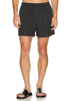 Casablanca Jacquard Swim Shorts in Monorgam Black - Black. Size XXL/2X (also in ).