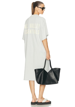Fear of God ESSENTIALS Long T-Shirt Dress in Overcast - Blue. Size S (also in XS, M, L).