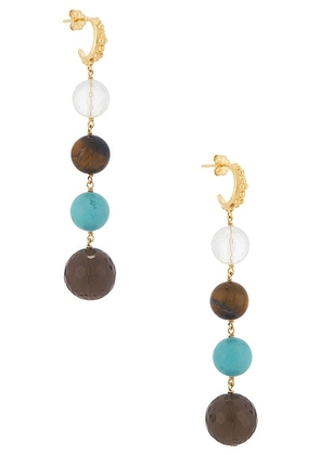CHAN LUU Dangle Earrings in Multi - Brown. Size all.