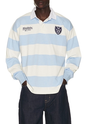 Polo Ralph Lauren Wimbledon Polo in Office Blue & Deckwash White - Blue. Size M (also in L, XL/1X).