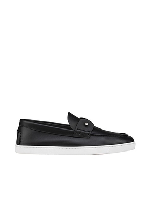 Christian Louboutin Chambeliboat Boat Shoe in Black - Black. Size 42 (also in 41, 43, 44, 45).