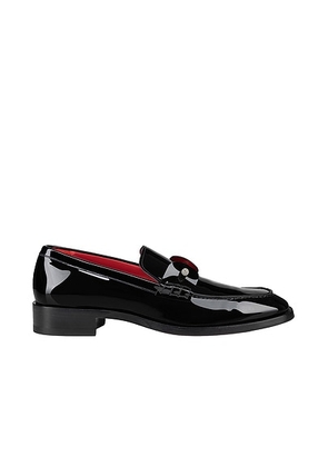 Christian Louboutin Chambelimoc Night Strass Flat Loafer in Black & Lin Loubi - Black. Size 44 (also in 41, 42, 43, 45).