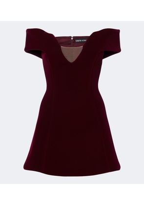 David Koma Off-shoulder velvet minidress