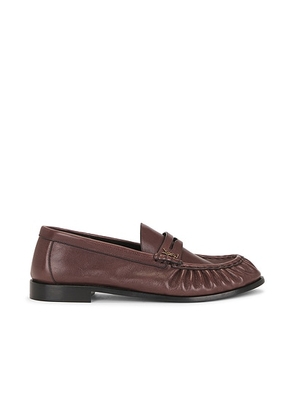 Saint Laurent Le Loafer Supple in Paris Brown & Gold Officier - Brown. Size 42 (also in 43, 44, 45, 46).