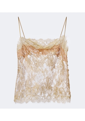 Saint Laurent Floral lace camisole