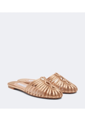 Aquazzura Sweet Surrender satin mules