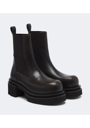 Rick Owens Beatle leather platform Chelsea boots