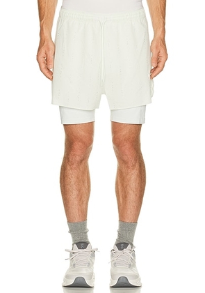 On x PAF Zero 2-In-1 Shorts Paf in Ice & Gale - Grey. Size M (also in S, L, XL/1X).