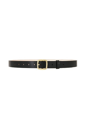 DEHANCHE Baptiste Leather Belt in Black & Gold - Black. Size L (also in S, M).