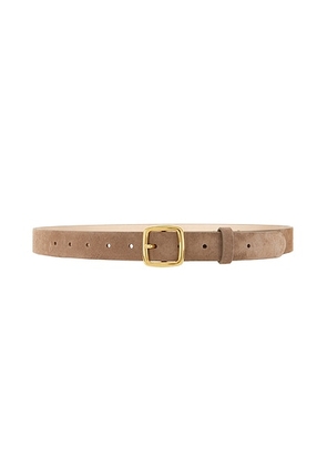 DEHANCHE Baptiste Suede Belt in Buff & Gold - Beige. Size M (also in S, L).