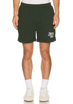 Museum of Peace and Quiet Mid Century Sweatshorts in Forest - Green. Size S (also in XS, M, L).