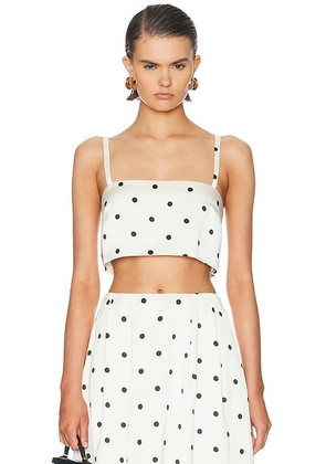 L'Academie Selma Top in Leeloo Dots - Black,White. Size XS (also in XXS, S, M, L, XL).