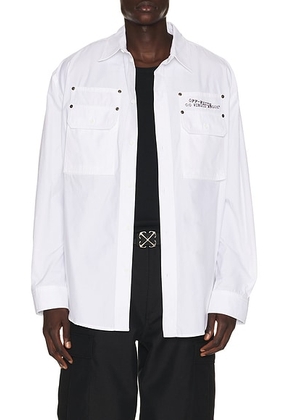 OFF-WHITE Type Arrow Overshirt in White - White. Size 46 (also in 48, 50, 52, 54).