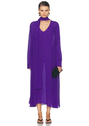 Toteme Rounded Neckline Dress in Amethyst - Purple. Size 32 (also in ).