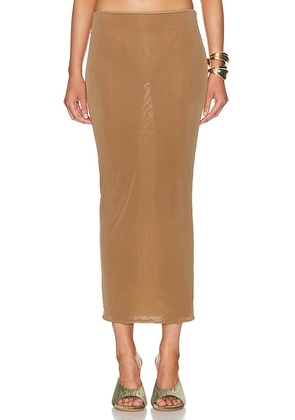 Maygel Coronel Aelia Skirt in Tawny - Brown. Size M/L (also in S/M, XXS/XS).