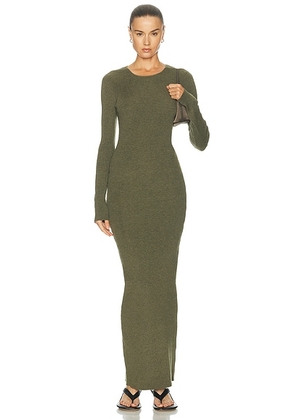 Fear of God ESSENTIALS Rib Knit Dress in Moss - Green. Size XL (also in XS, S, M, L).