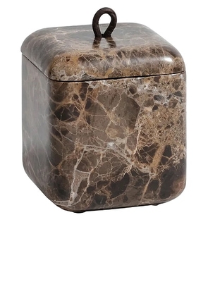 The Favorites Marble Lidded Vanity Jar in Marrón Emperador in Marr?n Emperador - Brown. Size all.