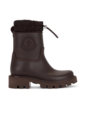Moncler Kickstream Rainboot in Chocolate - Brown. Size 40 (also in 39, 41, 36, 37).