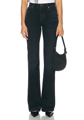 Haikure Flora Flare Leg in Blue Black - Blue. Size 24 (also in 30).