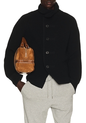 Dries Van Noten Marino Cardigan in Black - Black. Size XL/1X (also in M, L).