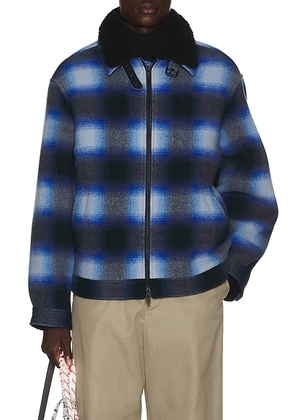 Balenciaga Bomber Jacket in Blue & Black - Blue. Size 50 (also in ).