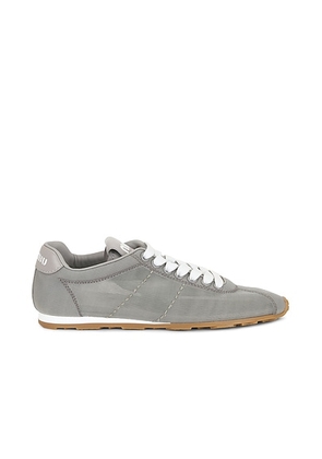 Miu Miu Plume Sneaker in Allumino - Grey. Size 40 (also in 36, 39, 41).
