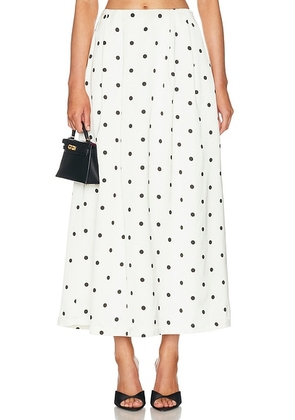L'Academie Haru Skirt in Leeloo Dots - Black,White. Size L (also in XXS, XS, S, M, XL).