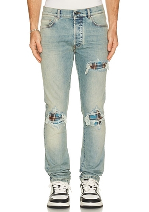 Amiri Flannel MX1 Jean in Medium Indigo - Blue. Size 36 (also in 30, 31, 32, 33, 34).