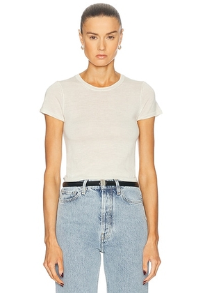 Eterne Cashmere Van Top in Bone - White. Size M/L (also in XS/S, L/XL).