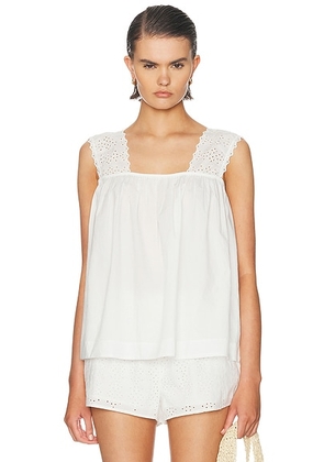 Posse Harriet Top in Vintage White - White. Size M (also in XS, L).