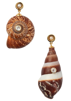 Eliou Caracol Earrings in Brown - Brown. Size all.