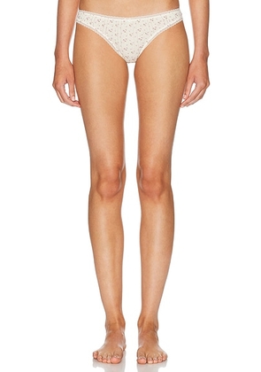 Cou Cou Intimates The High Rise Brief in English Rose - Cream. Size L (also in XS, S, M, XL).