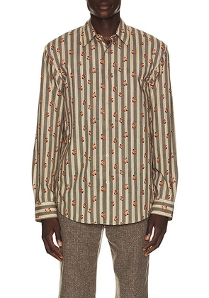 Dries Van Noten Caper Shirt in Beige - Cream. Size 48 (also in 46, 50, 52).