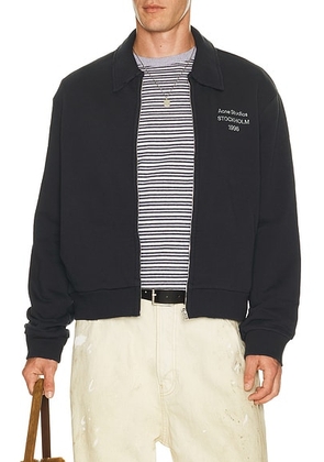 Acne Studios Fokot U Zip 1996 in Faded Black - Black. Size S/M (also in M/L, L/XL).