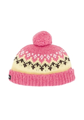 Miu Miu Wool Fairisle Beanie in Rosa - Pink. Size M (also in S, L).