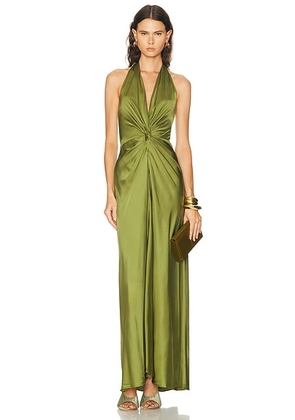 A.L.C. Mabel Gown in Tomatillo - Olive. Size 6 (also in 2, 4, 8).