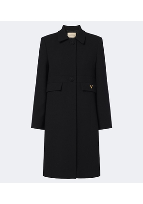 Valentino VGold virgin wool crepe coat