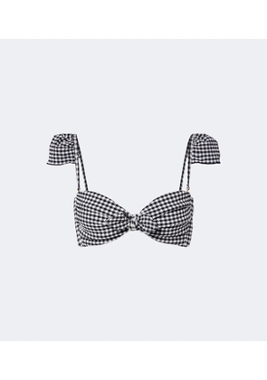 Montce Cabana gingham seersucker bikini top