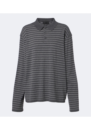 Nili Lotan Striped cotton jersey polo shirt