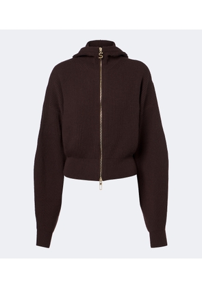 Sportmax Ribbed-knit wool and cashmere cardigan