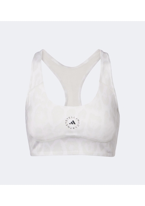Adidas by Stella McCartney Logo leopard-print sports bra