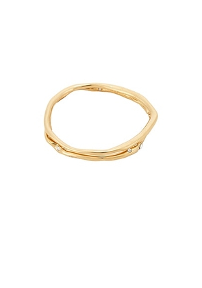 Dries Van Noten Handmade Set Of 2 Bangle Bracelets in Gold - Metallic Gold. Size S (also in M, L).