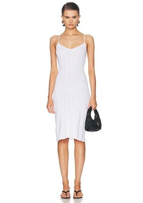 Cou Cou Intimates The Midi Slip Dress in White - White. Size S (also in L, M, XL, XS).