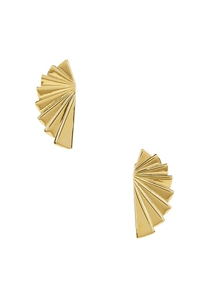 Ben-amun Fan Earrings in Gold - Metallic Gold. Size all.