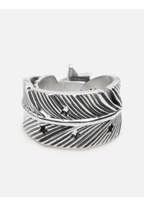 CS Navajo Sheriff Star Arrow Feather Ring - Starry